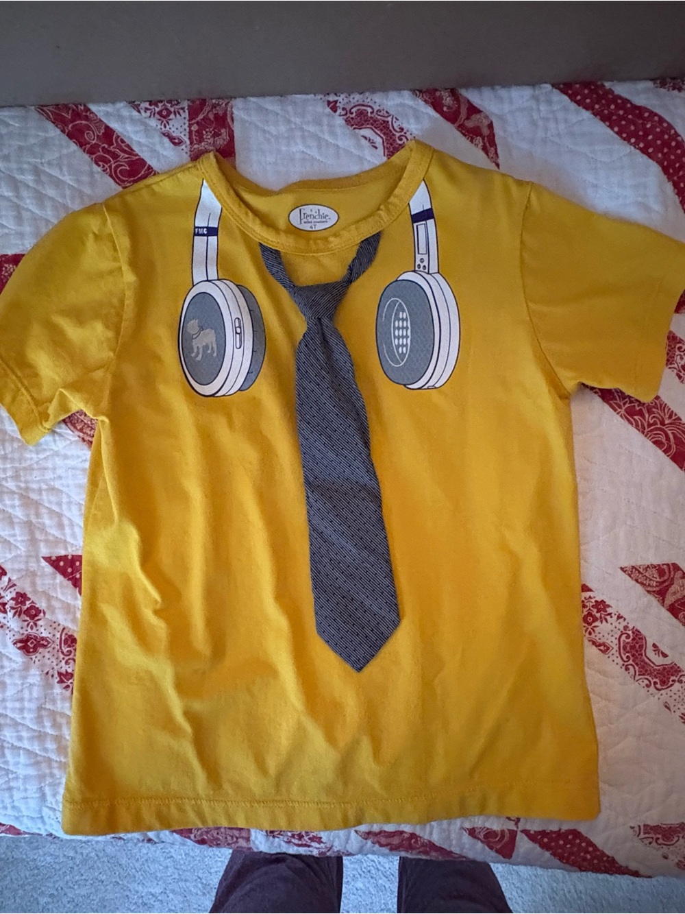Yellow Frenchie Tshirt 4T